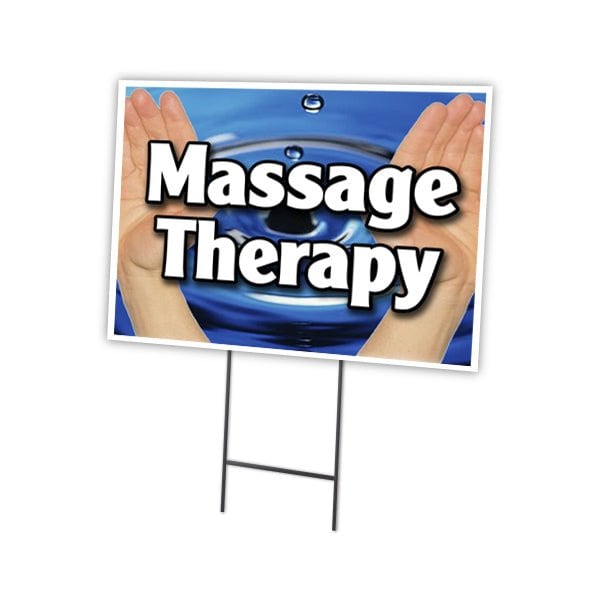 Signmission Massage Therapy Yard Sign & Stake outdoor plastic coroplast window, C-2436 Massage Therapy C-2436 Massage Therapy - main